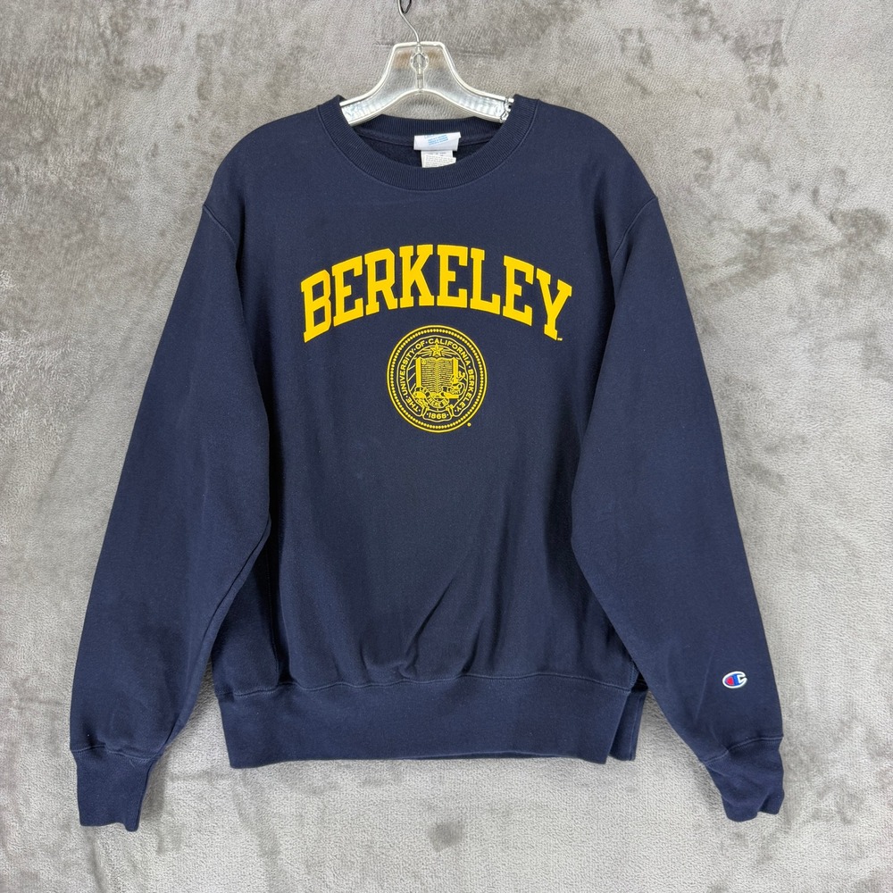 Berkeley Sweatshirt Mens M Reverse Weave Navy NCAA College Champion EUC